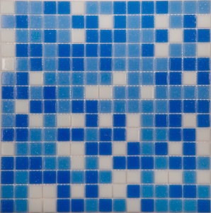 Мозаика mix14 бело-синий (бумага) 327х327