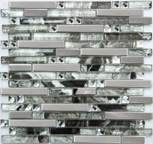 Мозаика MS-623 метал стекло (15,48х98х8) 298х305